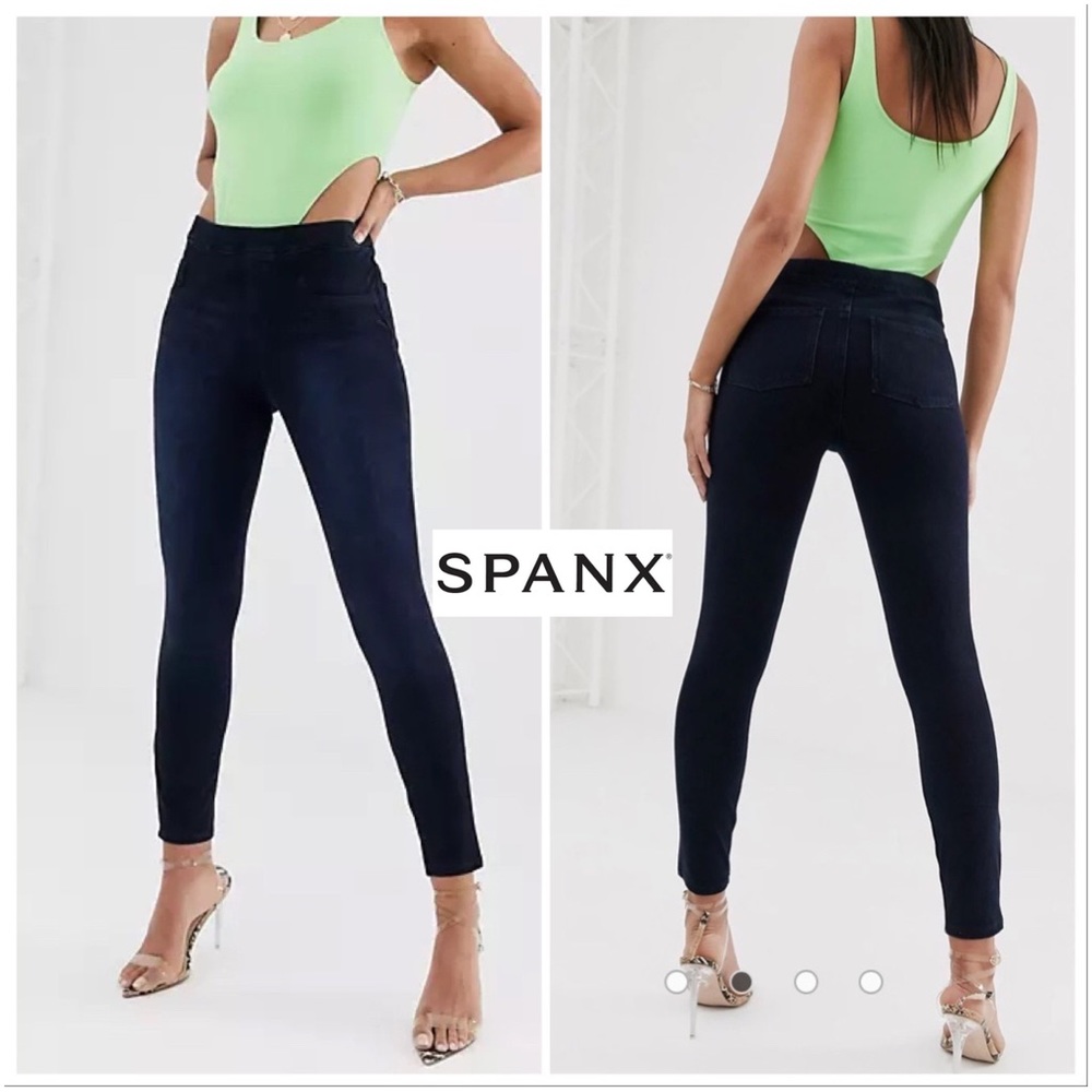 NEW Spanx ankle grazer jean-ish leggings in black